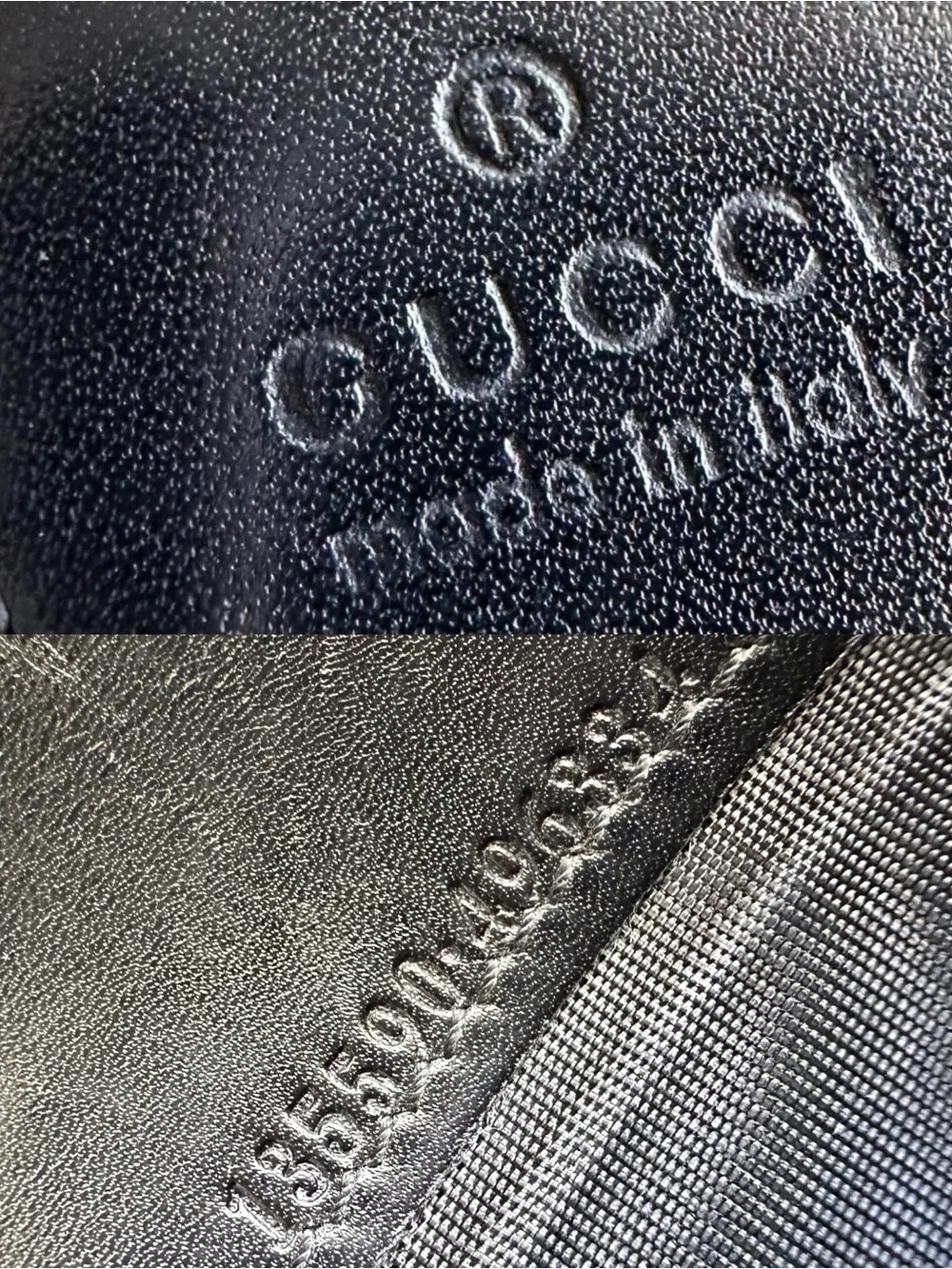 Gucci Smooth Black Leather Vertical Long Wallet with Sherry Web Stripe Edge Acce